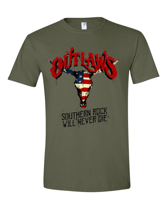 The Outlaws "American Guitar Army" Vintage Flag Graphic Tee